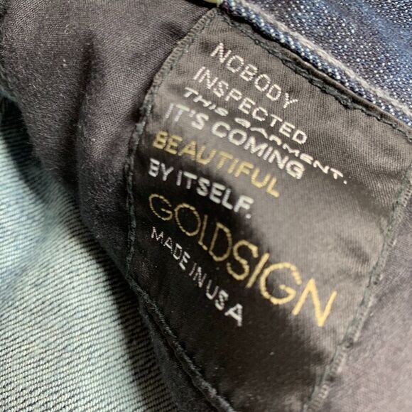 Goldsign Silvie Denim Bell Bottom Jeans Sz 27 - Picture 7 of 10